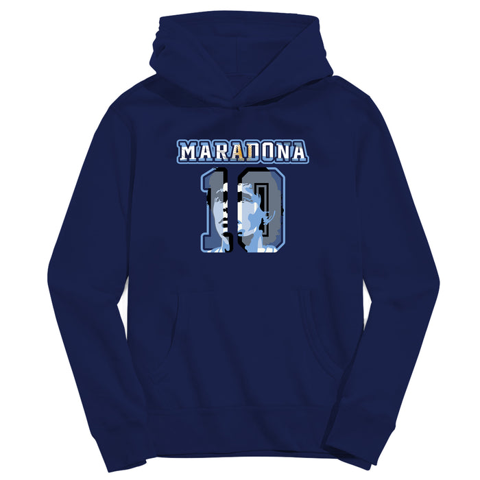 Maradona Navy Pullover Cotton Hoodie