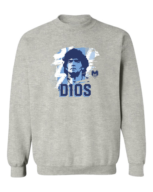 Maradona Grey Womens Cotton Crewneck Pullover Sweatshirt