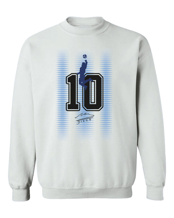 Maradona White Men Cotton Crewneck Pullover Sweatshirt