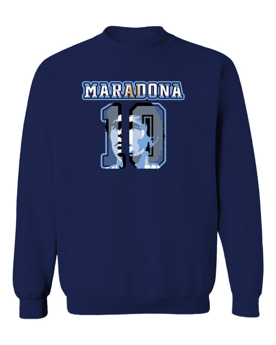 Maradona Navy Men Cotton Crewneck Pullover Sweatshirt