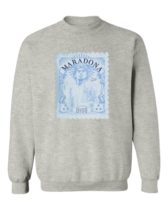 Maradona Grey Men Cotton Crewneck Pullover Sweatshirt
