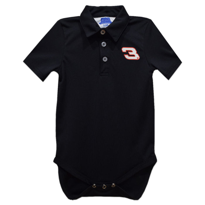 Dale Earnhardt Sr. Vive La Fete Solid Polo Bodysuit - Black