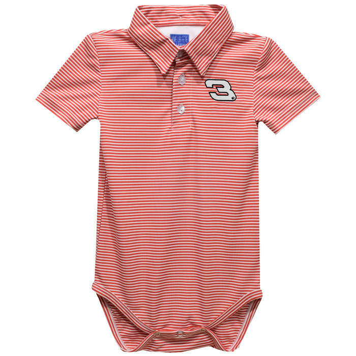 Dale Earnhardt Sr. Vive La Fete Polo Pencil Stripe Bodysuit - Red