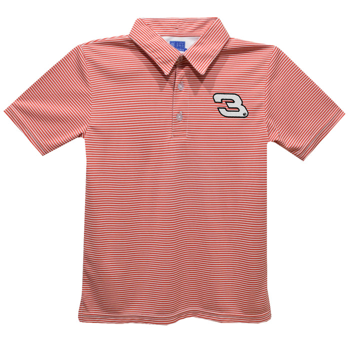 Dale Earnhardt Sr. Vive La Fete Pencil Stripe Polo - Red