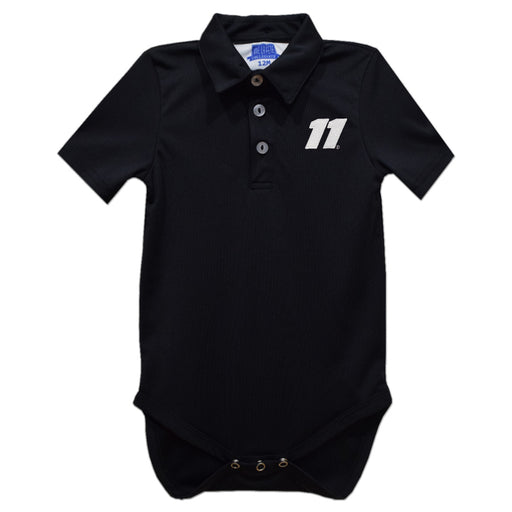 Denny Hamlin Vive La Fete Solid Polo Bodysuit - Black