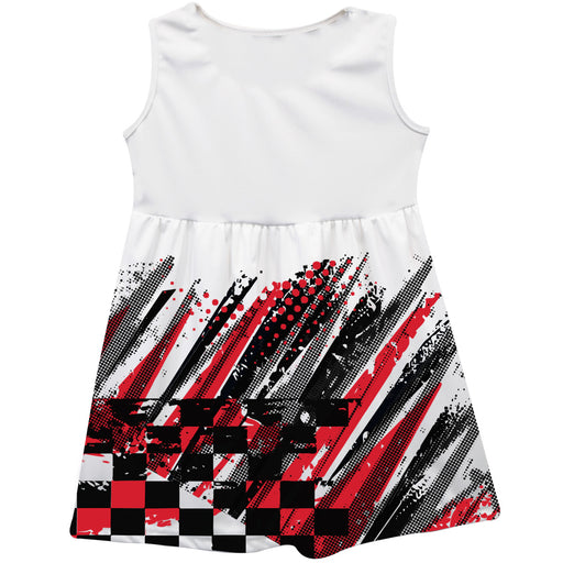 Denny Hamlin Vive La Fete NASCAR Abstract Check Halftones Tank Dress - White - Vive La Fête - Online Apparel Store