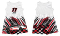 Denny Hamlin Vive La Fete NASCAR Abstract Check Halftones Tank Dress - White - Vive La Fête - Online Apparel Store