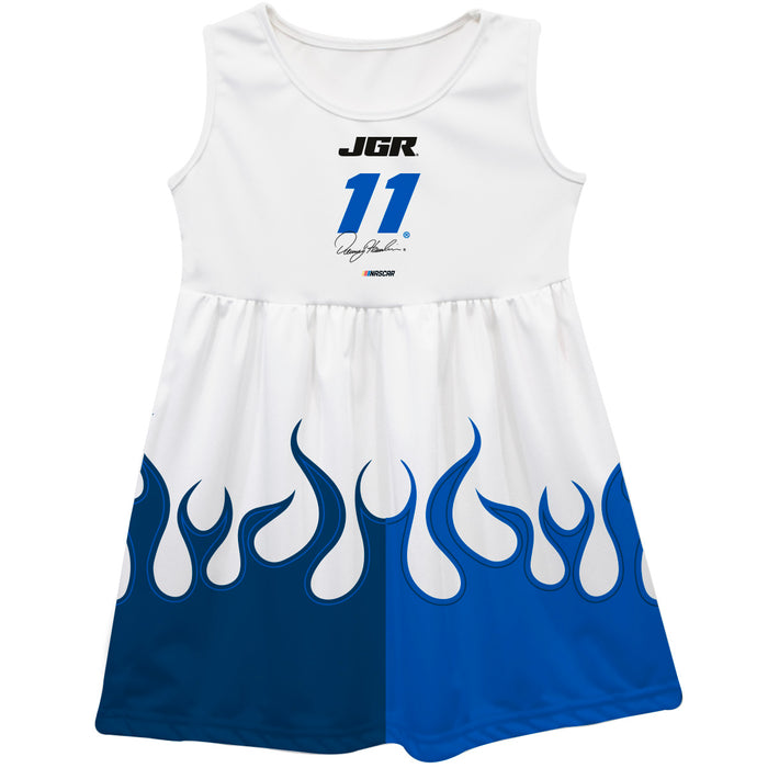 Denny Hamlin Vive La Fete NASCAR Car - Flames Tank Dress - White