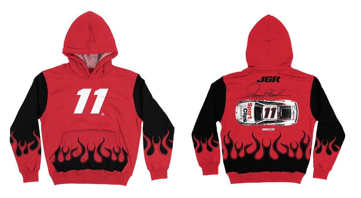 Denny Hamlin Vive La Fete NASCAR Pullover Hoodie - Red - Vive La Fête - Online Apparel Store