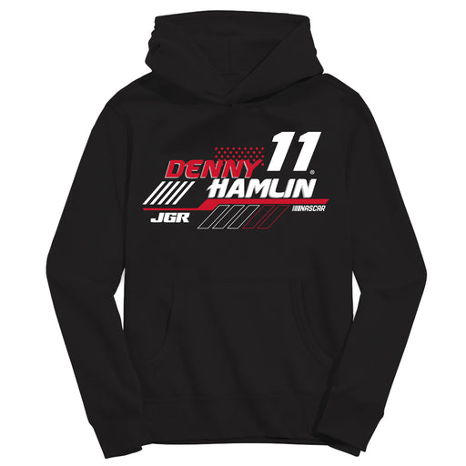 Denny Hamlin NASCAR Pullover Cotton Hoodie - Black