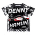 Denny Hamlin Vive La Fete NASCAR Abstract Kids T-Shirt - Black