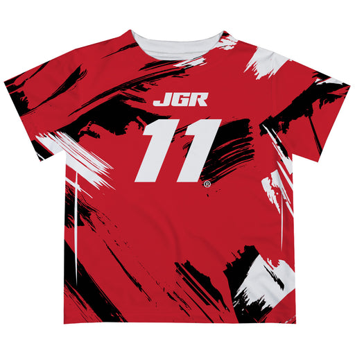 Denny Hamlin Vive La Fete NASCAR Paint Brush T-Shirt - Red