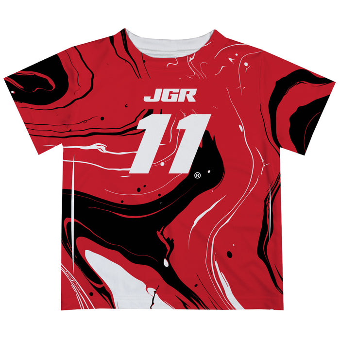 Denny Hamlin Vive La Fete NASCAR Marble T-Shirt  - Red