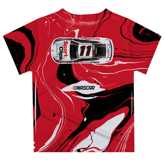 Denny Hamlin Vive La Fete NASCAR Marble T-Shirt  - Red - Vive La Fête - Online Apparel Store
