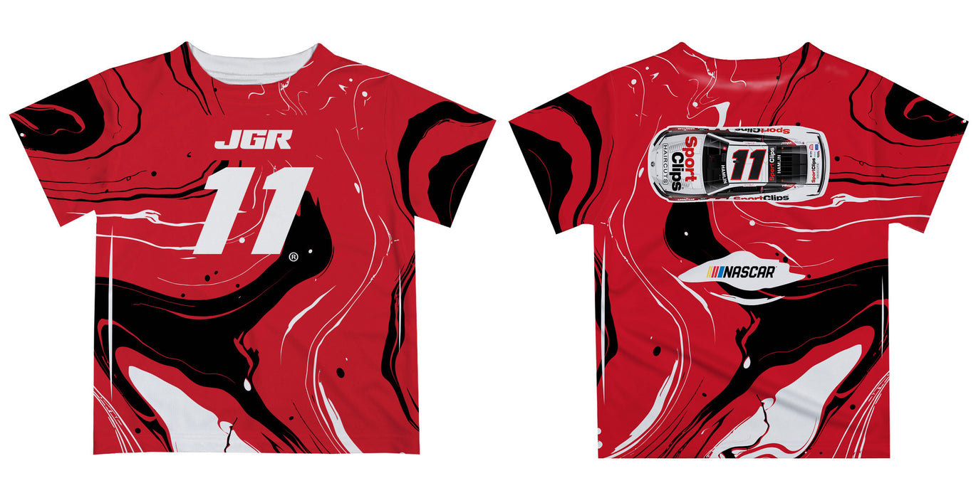 Denny Hamlin Vive La Fete NASCAR Marble T-Shirt  - Red - Vive La Fête - Online Apparel Store