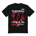 Denny Hamlin NASCAR Fire number Cotton T-Shirt  - Black