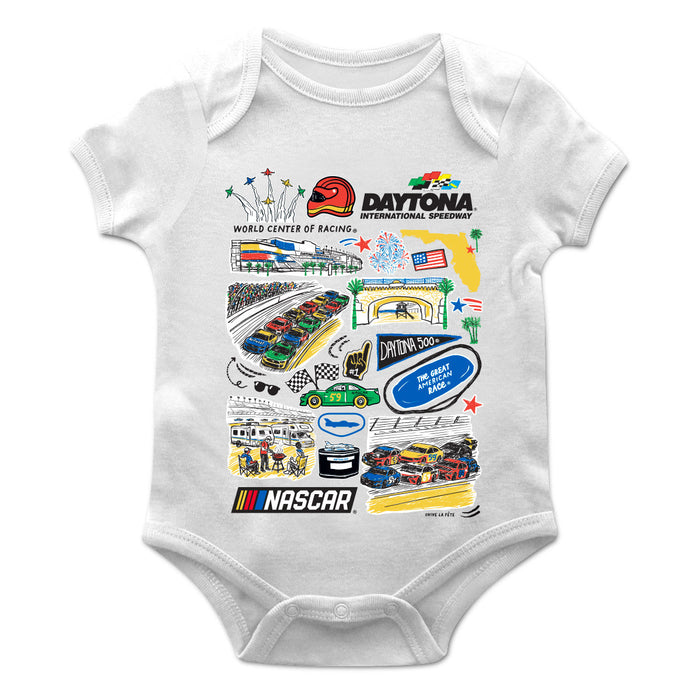 Daytona International Speedway NASCAR Cotton Short Sleeve Bodysuit With Logo - Vive La Fête - Online Apparel Store