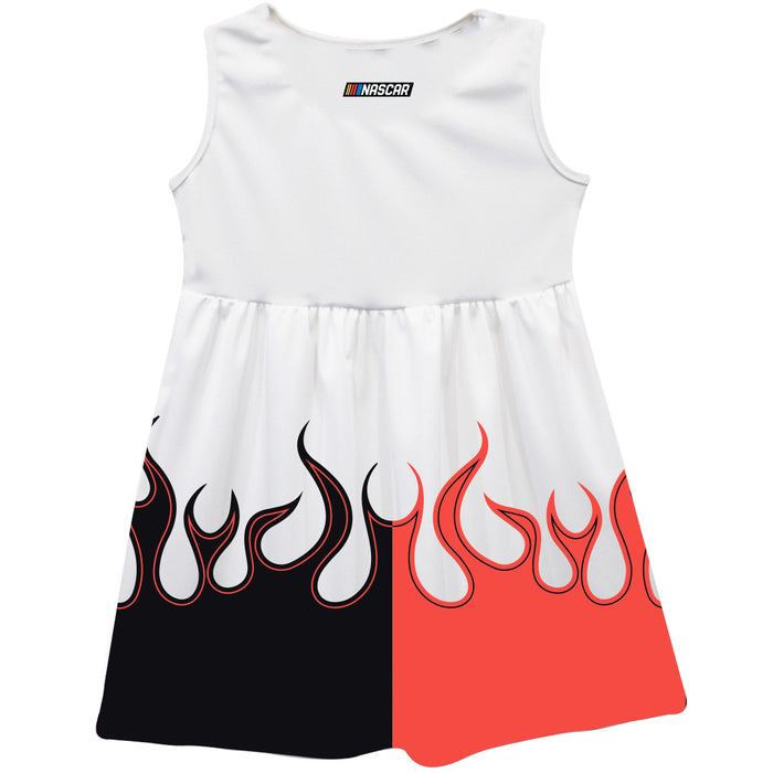 Daytona International Speedway NASCAR Flames Tank Dress White