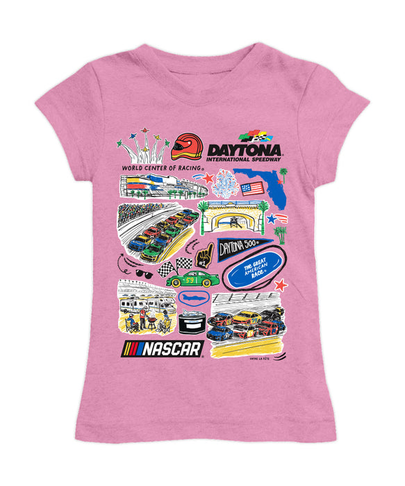Daytona International Speedway NASCAR Girl´s Fitted Cotton T-shirt