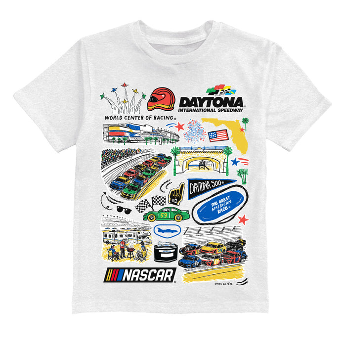 Daytona International Speedway NASCAR Impressions Artwork Youth Cotton T-Shirt