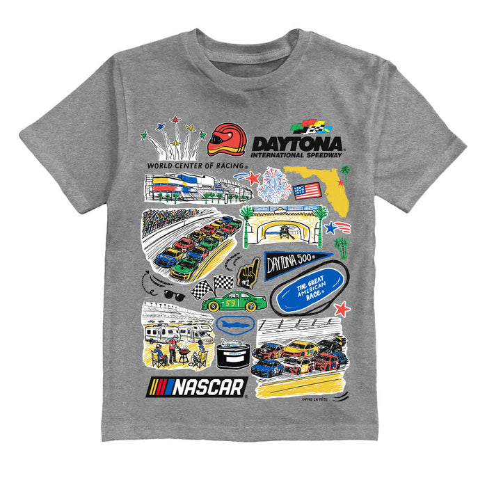 Daytona International Speedway NASCAR Impressions Artwork Youth Cotton T-Shirt