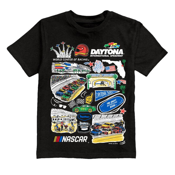 Daytona International Speedway NASCAR Impressions Artwork Youth Cotton T-Shirt