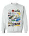Dayton International Speedway NASCAR Womens Cotton Crewneck Pullover Sweatshirt White