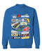 Dayton International Speedway NASCAR Womens Cotton Crewneck Pullover Sweatshirt Light Blue