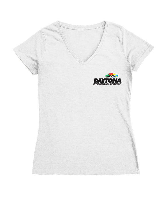 Daytona International Speedway NASCAR Women's V-neck Fitted Cotton T-Shirt