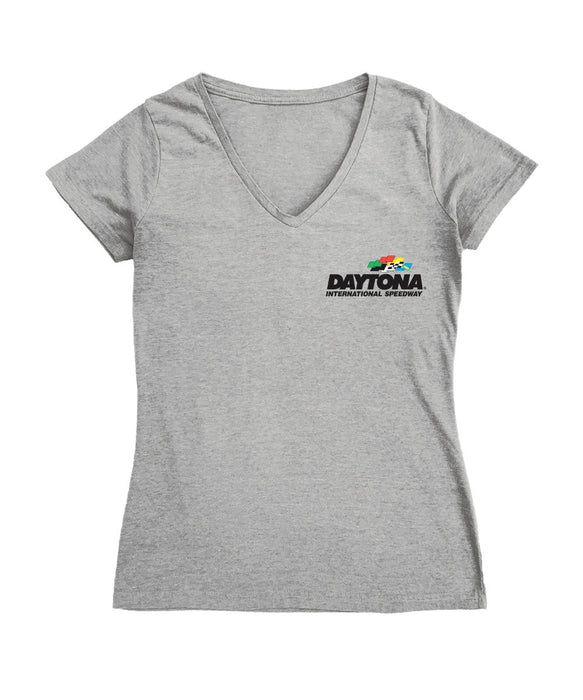 Daytona International Speedway NASCAR Women's V-neck Fitted Cotton T-Shirt
