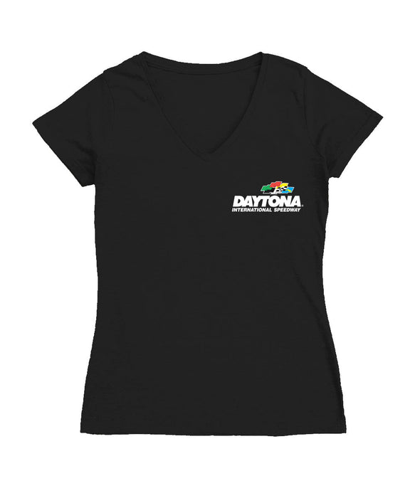 Daytona International Speedway NASCAR Women's V-neck Fitted Cotton T-Shirt