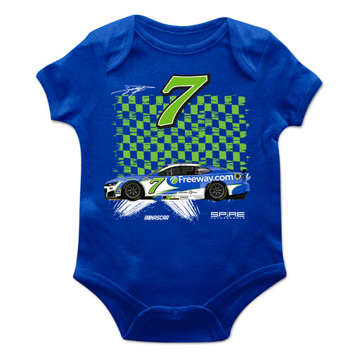 Daniel Suarez Cotton Short Sleeve Bodysuit Royal