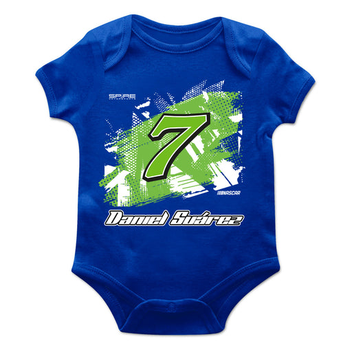 Daniel Suarez Cotton Short Sleeve Bodysuit Royal