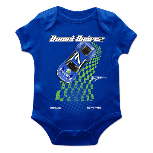 Daniel Suarez Cotton Short Sleeve Bodysuit Royal
