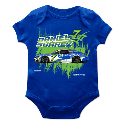 Daniel Suarez Cotton Short Sleeve Bodysuit Royal