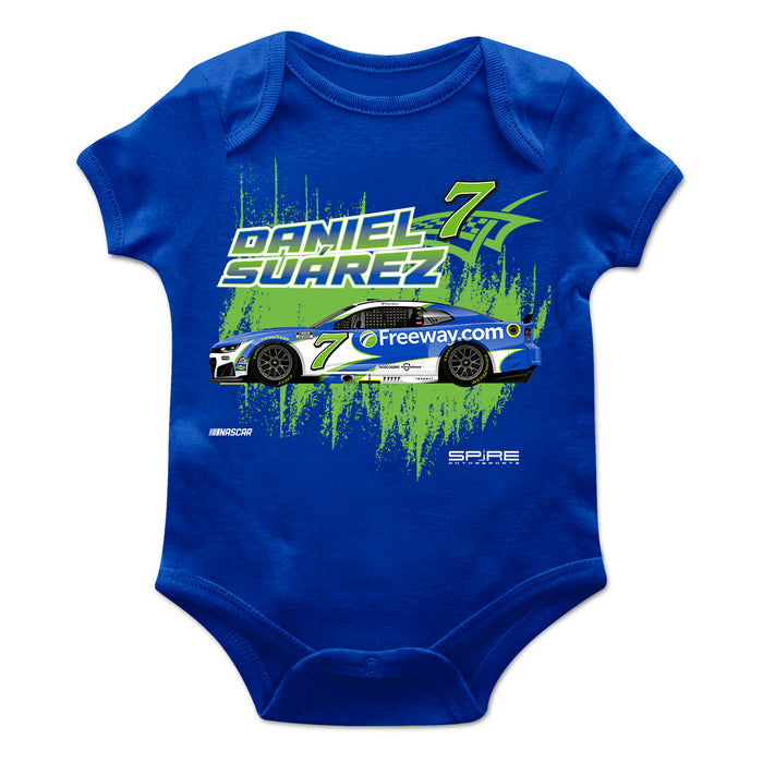 Daniel Suarez Cotton Short Sleeve Bodysuit Royal