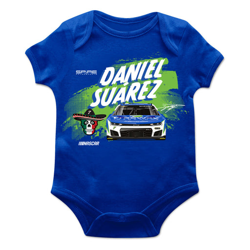 Daniel Suarez Cotton Short Sleeve Bodysuit Royal