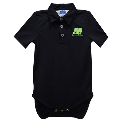 Daniel Suarez Vive La Fete Solid Polo Bodysuit - Black