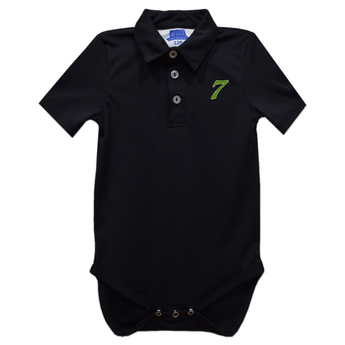 Daniel Suarez Vive La Fete Solid Polo Bodysuit - Black