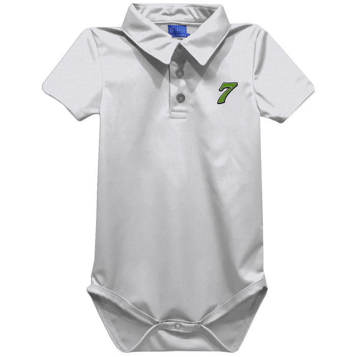Daniel Suarez Vive La Fete Solid Polo Bodysuit - White