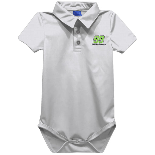 Daniel Suarez Vive La Fete Solid Polo Bodysuit - White