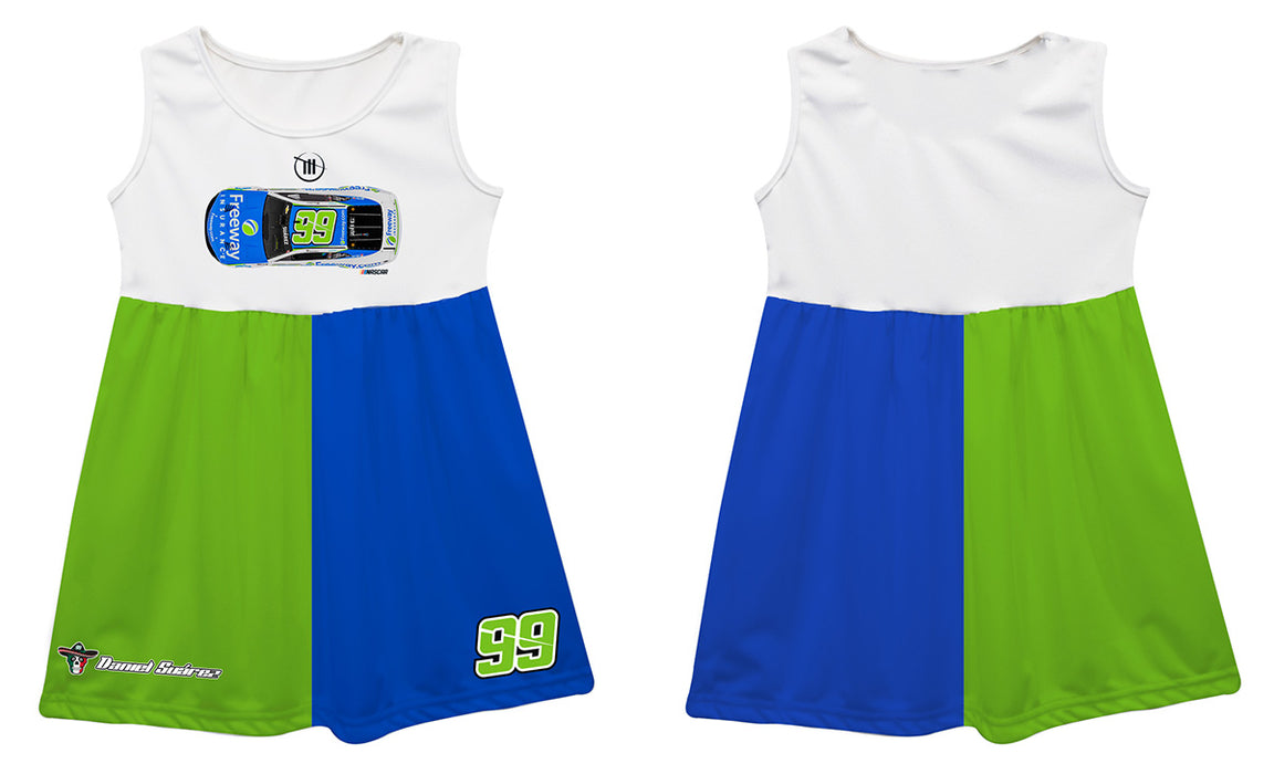 Daniel Suarez  Nascar Car Flames Tank Dress - White - Vive La Fête - Online Apparel Store