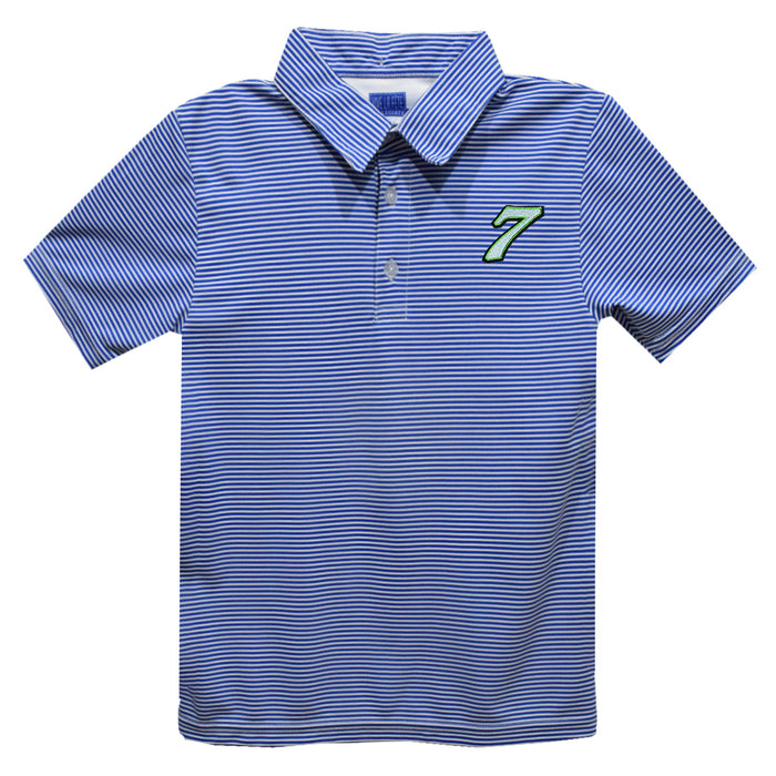 Daniel Suarez Youth Vive La Fete Pencil Stripe Polo - Green