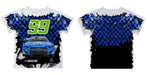 Daniel SuarezVive La Fete Checkered Racing Car T-Shirt- Blue - Vive La Fête - Online Apparel Store