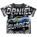 Daniel Suarez NASCAR Black Abstract Kids Tshirt - Black