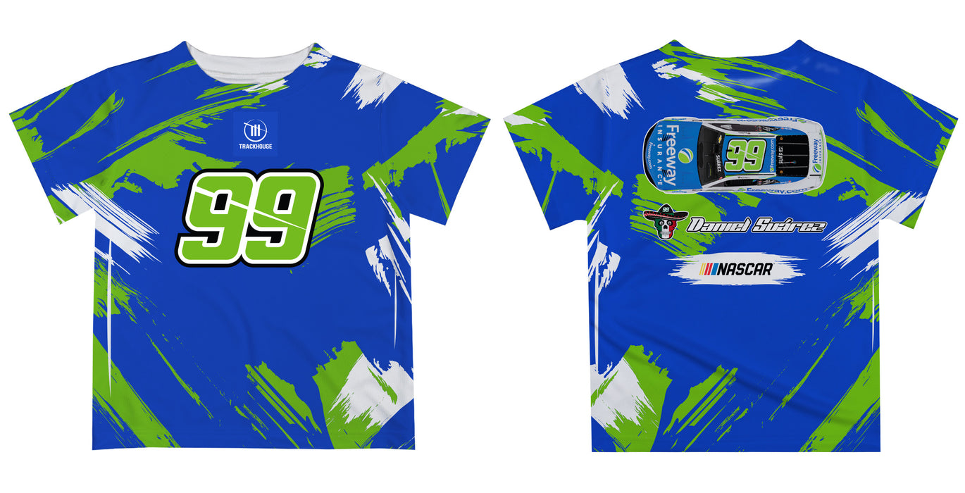 Daniel Suarez  Vive La Fete NASCAR Paint Brush T-Shirt - Royal - Vive La Fête - Online Apparel Store