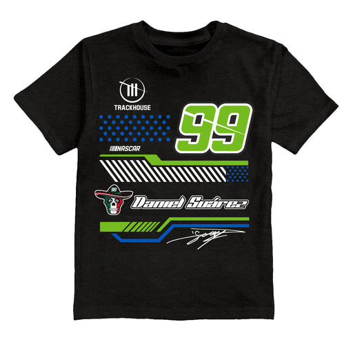 Daniel Suarez  NASCAR Geometric Classic Front Cotton T-Shirt - Black