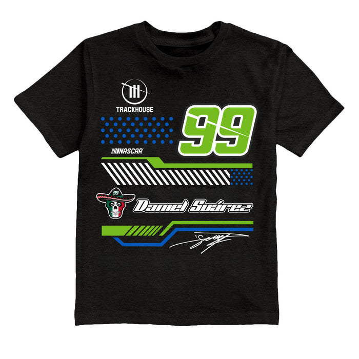 Daniel Suarez  NASCAR Geometric Classic Front Cotton T-Shirt - Black