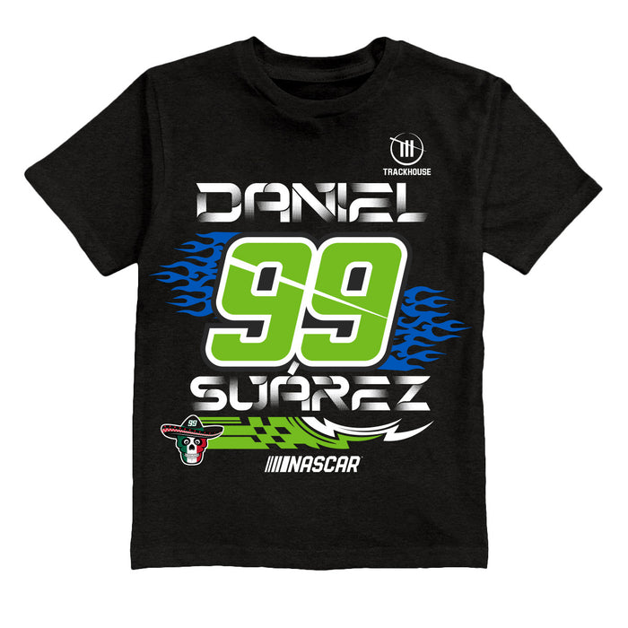 Daniel Suarez  NASCAR Fire number Cotton T-Shirt - Black