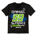 Daniel Suarez  NASCAR Fire number Cotton T-Shirt - Black